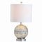 Jonathan Y Krister 20.5" Glass/Metal LED Table Lamp, Silver/Ivory JYL1041A - alternate 1