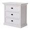 Homeroots Classic White Large Three Drawer Nightstand 397618 - alternate 7