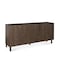 Homeroots 71in Dark Brown Solid Wood Carved Geometric Sideboard Soft Close with Four Doors 611023 - alternate 5