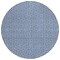Homeroots 8' Navy Blue And Gray Round Geometric Washable Indoor Outdoor Area Rug 594487 - alternate 7