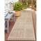 World Rug Gallery Contemporary Stripe Weather Resistant Reversible Indoor/Outdoor Rug 2 ft x 7 ft Natural WR113NATURAL2X7 - alternate 1