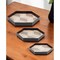 Homeroots Set of Three Natural and Black Hexagon Iron Serving Tray 516329 - alternate 5