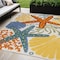 Homeroots 5' X 8' Blue Yellow And Orange Starfish Indoor Outdoor Area Rug 546832 - alternate 9