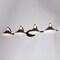 Vaxcel Akron 4 Light Matte Black with Gold Brass Industrial Bathroom Vanity Wall Fixture - Metal Shades W0437 - alternate 4