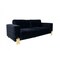 Homeroots 95" Black Velvet Sofa With Gold Legs 488838 - alternate 7