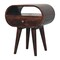 Homeroots 21" Brown Solid Wood Round One Drawer Nightstand 651851 - alternate 6