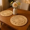 Homeroots 15" Set of Two Natural Braided Jute Round Placemats 534179 - alternate 1