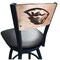 Holland Bar Stool Co 36" Blk Wrinkle Oregon State Swivel Bar Stool, Laser Engraved Back L03836BWMedMplAOregStBlkVinyl - alternate 1
