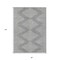 Homeroots 8' X 10' Gray And Ivory Geometric Washable Indoor Outdoor Area Rug 598577 - alternate 8