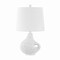 Jonathan Y Charlotte 24" Minimalist Designer Iron/Resin Oval Shade LED Table Lamp, White Terrazzo JYL4059A - alternate 8