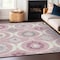 Homeroots 8' X 10' Pink Blush And Gray Medallion Washable Indoor Outdoor Area Rug 589635 - alternate 7