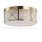 Jonathan Y Cadence 15" Drum Metal/Glass Flush Mount, Brass Gold JYL7454A - alternate 9