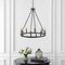 Jonathan Y Oberto 28" 8-Light Iron Classic Industrial Ring LED Chandelier, Oil Rubbed Bronze JYL7496A - alternate 8