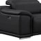 Homeroots Black Leather Modular L Shaped Seven Piece Corner Sectional With Console 643896 - alternate 3