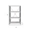 Homeroots 43" Antiqued White And Black Metal and Wood Four Tier Etagere Bookcase 486309 - alternate 4