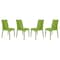 Leisuremod Weave Mace Indoor/Outdoor Dining Side Chair, Green, 4PK MC19G4 - alternate 1