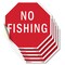 Signmission No Fishing, 4 inch X 4 inch, Vinyl Decal, 5PK OC-D-5PACK-4-80 - alternate 1