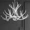 Jonathan Y Eldora 30" 5-Light Rustic Farmhouse Adjustable Resin Antler LED Chandelier, White JYL6300B - alternate 11