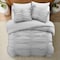 Homeroots Gray Queen Polyester 180 Thread Count Washable Down Comforter Set 528964 - alternate 8