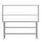 Flash Furniture Reader Work Table, 18 Gauge Stainless Steel Top Shelf and Double Overshelves and 2 Undershelves NH-WT-GU-3072-OSH-GG - alternate 8