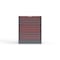 Strong Hold 10 drawer cabinet - (10x 2ft) - Red accents - Keyed Alike S3036-PPAAS-1001DS - alternate 1