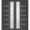 Vdomdoors Front Exterior Prehung Metal-Plastic Double Doors / MANUX 8088 Antracite / Office Commercial and Re MANUX8088DEXD-ANT-RH-W72xH80 - alternate 1