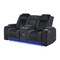 Global Furniture Usa Contemporary U8000 Black Power Reclining Loveseat W/ Consoler U8000-BLACK-PCRLS W/ PHR + LED - alternate 4