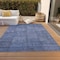 Homeroots 10' X 14' Denim Blue And Sky Blue Patchwork Washable Indoor Outdoor Area Rug 581586 - alternate 6
