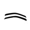 Ventshade Rainguards, Aerodynamic Design, Tape-On, Smoke, Acrylic, Set Of 2 92335 - alternate 1