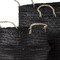 Homeroots Set of Three Black Wicker Basket, 3PK 392162 - alternate 9
