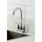 Kingston Brass Double-Handle 4" Centerset High-Arc Bar Faucet, Polished Chrome FB8491CKL - alternate 6
