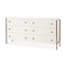 Homeroots 63in Gold And White Wood Carved Geometric Six Drawer Sideboard 611020 - alternate 1
