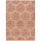 Homeroots 3' X 5' Coral And Taupe Geometric Washable Indoor Outdoor Area Rug 613488 - alternate 7