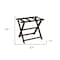Homeroots Earth Friendly Brown Folding Luggage Rack With Brown Straps 383083 - alternate 5