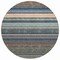 Homeroots 8' Taupe Beige And Pewter Round Striped Washable Indoor Outdoor Area Rug 614847 - alternate 7