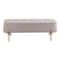 Homeroots 47in Beige and Gold Fabric Upholstered Bench 668853 - alternate 1