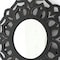 Homeroots 24" Black Abstract Wood Framed Accent Mirror 274564 - alternate 5