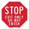 Signmission Stop Exit Only Do Not Enter, 10 Inch X 10 Inch, Aluminum Metal Signs OC-A-10-10 - alternate 1