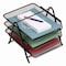 Mind Reader Tiered Metal Mesh Desk Tray Organizer, 3-Tier, Letter Size, 11.5 x 13.75 x 10, Black 3TPAPER-BLK - alternate 1