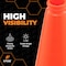 Xpose Safety Traffic Safety Cone, 18 in, PVC Plastic, No Collar, Orange, DOT Approved, Half Pallet, PK450 OTC18-HP450-X - alternate 5