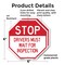 Signmission Stop Drivers Must Wait for Inspecti, 6 inch X 6 inch, Plastic Sign, 2PK OC-P-2PACK-6-253 - alternate 4