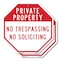 Signmission Private Property No Trespassing No, 10 inch X 10 inch, Aluminum Metal Signs, 2PK OC-A-2PACK-10-159 - alternate 1