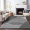 Homeroots 5' X 8' Gray And Black Geometric Washable Indoor Outdoor Area Rug 597638 - alternate 6