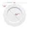 Smarty Had A Party White w/Silver Dots Round Blossom Plastic Dinnerware Set (120 Dinner Plates+120 Salad Plates), 240PK 980-S-VP-CASE - alternate 6