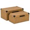 Homeroots Set of Two Brown And Black Faux Rattan Nesting Storage Boxes With Lids, 2PK 712931 - alternate 1