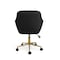 Martha Stewart Rayna Upholstered Office Chair in Black/Polished Brass CH-220921-6-BK-GLD-MS - alternate 7