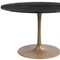 Homeroots 47" Gold Rounded Steel Pedestal Base Dining Table 394616 - alternate 7