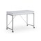 Homeroots 43" White and Silver Writing Desk With Two Drawers 543792 - alternate 1