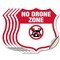 Signmission No Drone Shield Sign No Drone Zone From, 4 inch X 4 inch, Vinyl Decal, 5PK SHI-D-5PACK-4-392 - alternate 1