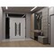 Vdomdoors Front Exterior Prehung Aluminum Double Doors Ronex0144 Grey Top Transom Mirrored Clear Glass Entry RONEX0144DEXD-GRE-W72+16xH96+12-RH-I - alternate 3